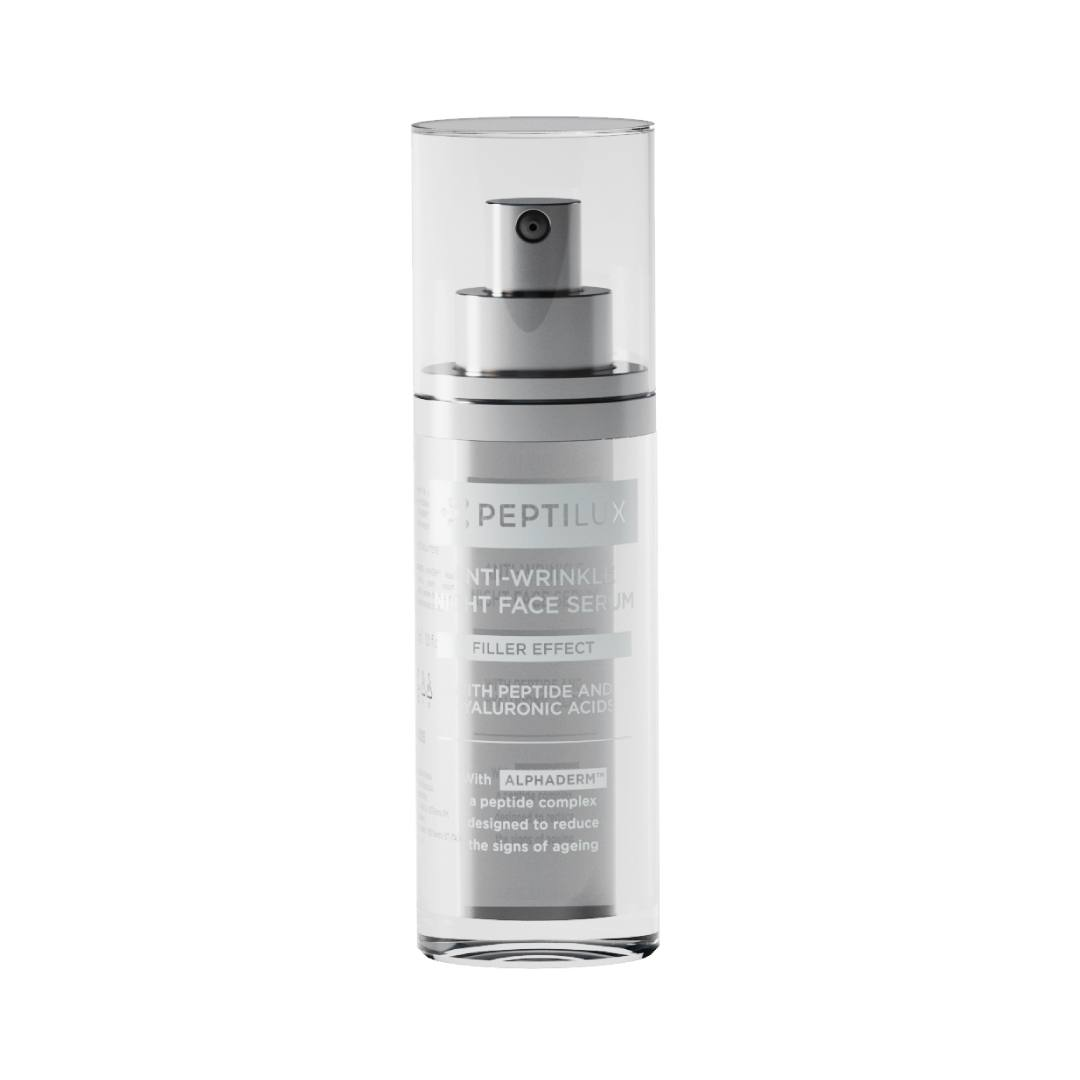 Chogan Peptilux – нощен серум за лице против бръчки 'ефект на попълване' с ALPHADERM™