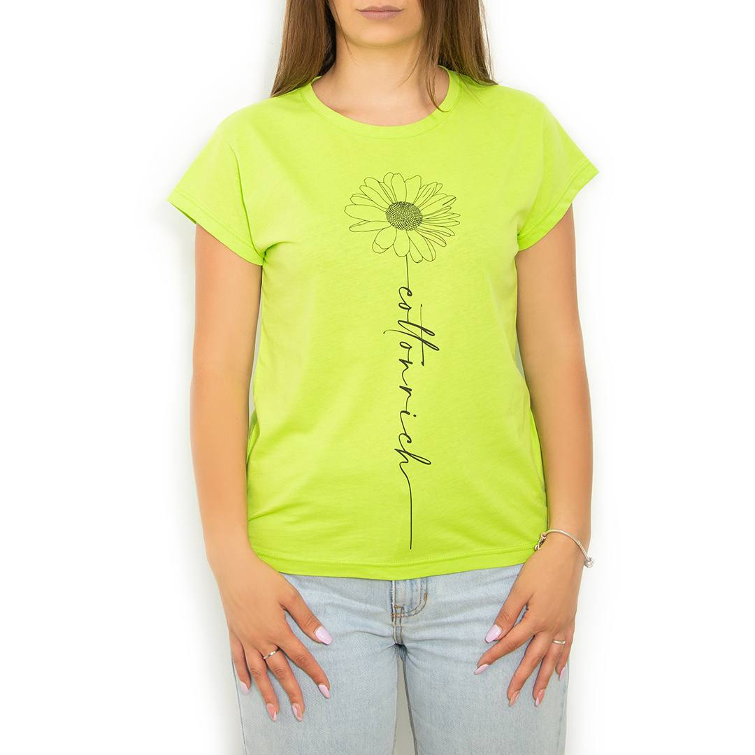 Chogan T-Shirt Cotton-Rich Basic Лайм – дейзи
