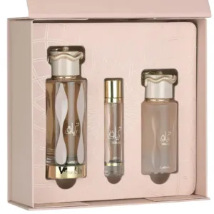 Подаръчен комплект Lattafa Teriaq EDP, 100ml + 12ml + Hair Mist 50ml – унисекс